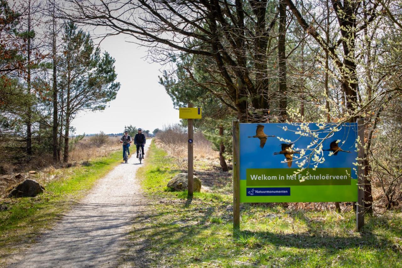 4P Chalet Tolve Met 4 Fietsen Vlakbij Natuurgebieden Drents Friese Wold, Fochteloerveen En Gevangenisdorp Veenhuizen Oosterwolde  Exteriér fotografie